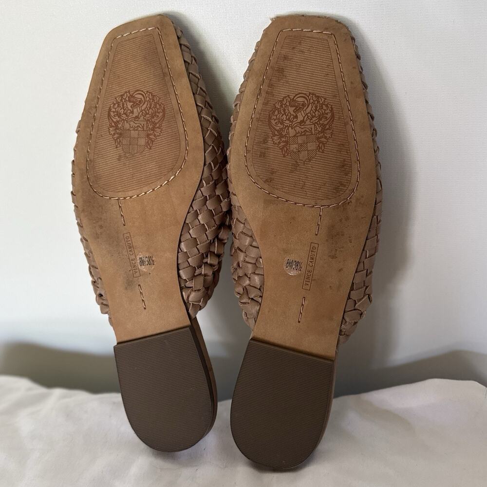 Vince Camuto Woven Leather Mule Flats Pointed Toe Slip On Women’s 8 - Picture 5 of 5